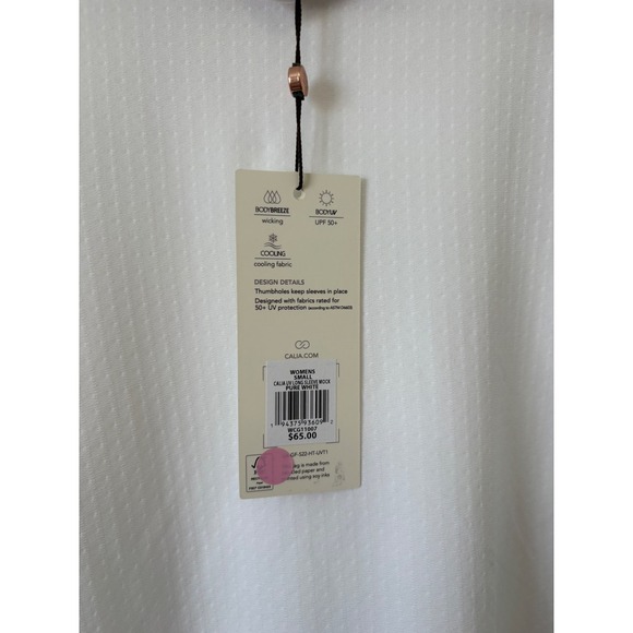 NWT - Calia Golf UV Protection Mock Neck Long Sleeve – Pure White – Size Small - Picture 4 of 5